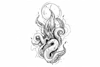 design a stunning minimalist lineart tattoo for you