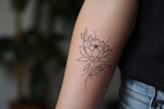 create a minimalist fine line tattoo design
