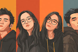 draw your amazing realistic vector portrait