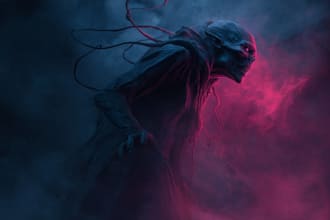 illustrate of fantasy, scifi and horror characters