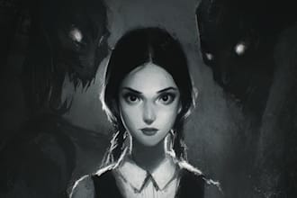 draw dark, horror, creepy art illustration