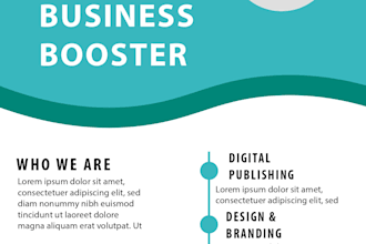 create a corporate one pager, sell sheet, or marketing flyer