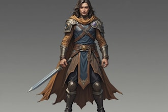 your dnd character art or rpg character, character design