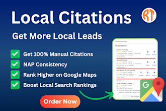 build local citations for USA, UK, australia, germany, singapore for local seo