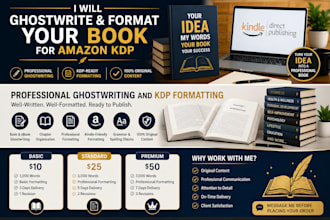 ghostwrite and format your book for amazon KDP