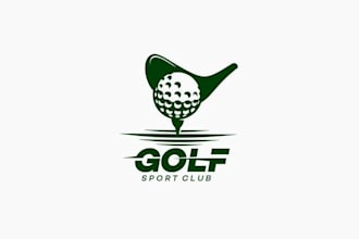 do golf club tournament club golfer brand logo design