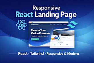 build a modern landing page using react and tailwind CSS
