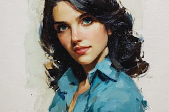 create oil painting, digital oil painting