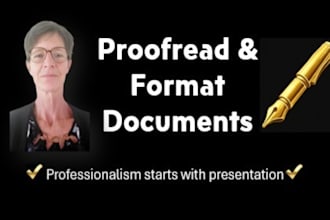 professionally proofread and format your documents
