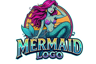design a unique mermaid logo for your brand or business