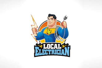 create a bold and modern electrician logo for your brand