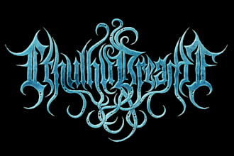 design a metal logo using ancient calligraphy styles