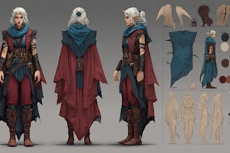design a fantasy, dark fantasy character concept