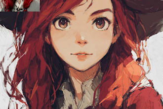draw anime,fanart portrait illustration