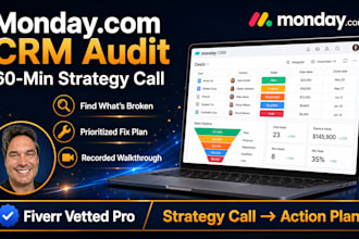 audit and optimize your monday CRM in a 60 min strategy call