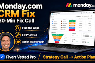 be your monday com CRM consultant and fix your pipeline in a 60 min call