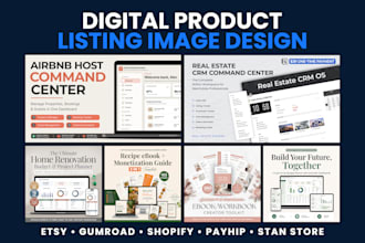 design etsy listing images, digital product mockup, and gumroad mockup