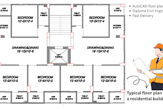 draw professional floor plan in autocad