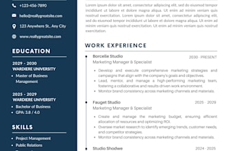 write a professional ats friendly resume and CV