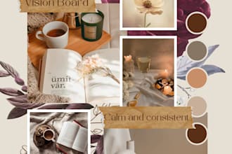 design an aesthetic vision board for students and personal goals