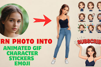 create custom animated gifs, character stickers, emojis