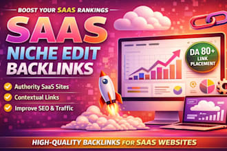 build saas niche edit backlinks on DR 50 authority sites