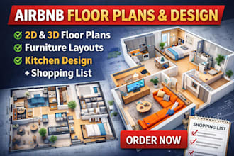 design 2d 3d airbnb floor plan furniture layout kitchen design for shopping list