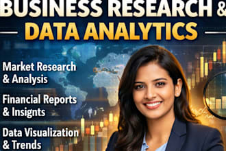 do business research, financial analysis and data analytics with insights