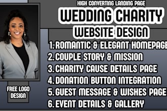 wedding charity website wedding donation website wedding charity landing page