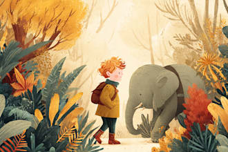 draw a colorful children book illustration