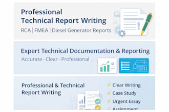 do professional technical report writing and documentation