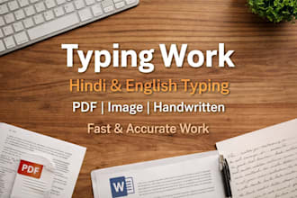 do hindi and english typing, PDF to word and image to text