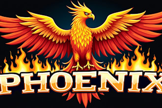 make different phoenix bird logo just in 12 hours