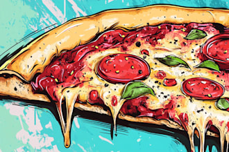 draw food pop art of your food pop art