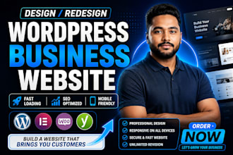build a professional wordpress business website with SEO and fast loading
