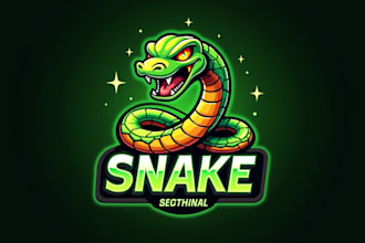 design high quality green snake logo with express delivery