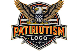 design a professional patriotism logo for your brand or organization