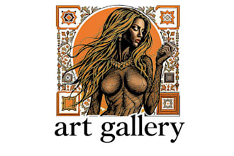 professional and unique art gallery logo design for your brand