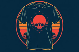 create custom retro vintage  tshirt outdoor design