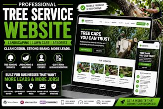 design tree removal landscaping lawn care arborist website for your business