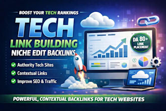 do high quality tech link building with da 50 backlinks