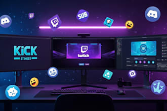 twitch emotes animated emotes chibi emotes badges discord vtuber twitch overlay