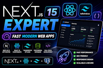 build a modern, full stack nextjs 15 web application