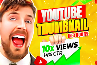 design amazing clickbait youtube thumbnails in 3 hours