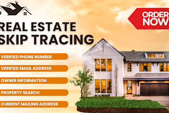 provide real estate skip tracing and lead generation for USA