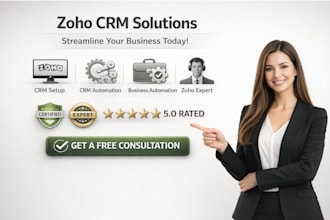 build zoho CRM automated workflows, integrations and zapier automations