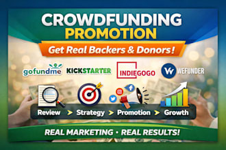 promote your gofundme, kickstarter, indiegogo crowdfunding campaign