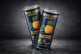 do design premium energy drink and beverage can label design