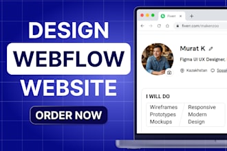 do webflow website, design webflow landing page