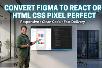 convert figma to react or HTML CSS pixel perfect